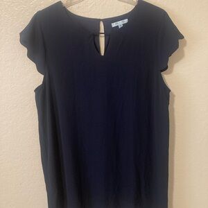 She + Sky Blue Flutter Sleeve Midi Dress